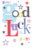 Bursting with colour and optimism, this good luck card instantly conveys a spirit of encouragement familiar throughout Borehamwood. The phrase 'Good Luck' leaps off the smooth, white card in a joyous tumble of oversized pastel blue, vivid red, moss green, and rich purple, every letter artistically imagined by hands practiced in the art of gifting joy. Across the clean white canvas, stars in navy, blush, lemon, and lilac seem to dance, conjuring up the sparkling nights seen from the gardens of Ripon Way. The card, flat and silky smooth to the touch, hints at the tactile pleasure found in quality stationery-the sort you'd reach for when sending a heartfelt wish to a friend starting a new chapter, be it at a new Borehamwood address or far beyond. Just as a local florist hand-ties a bouquet with care, this card carries a message of boundless hope and encouragement, meant to be pressed warmly into a friend's hand-a tangible reminder of the community's enduring support and the uplifting magic of a well-timed wish.